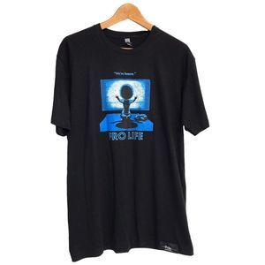 FRO LIFE Sz L We're Here Short Sleeve Graphic T-Shirt Tee Black Owned LA Co